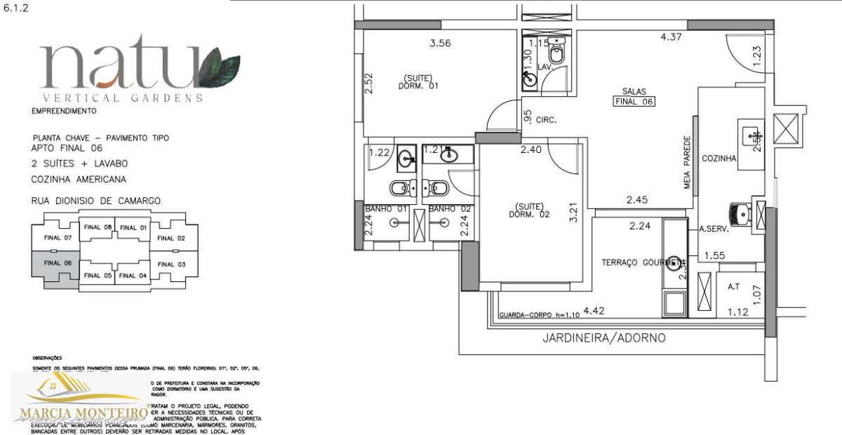 Apartamento à venda em Osasco, Centro, com 2 quartos, 64m² - Marcia Monteiro - Corretora de Imóveis